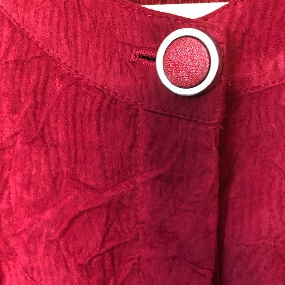 COLDWATER CREEK Petite Burgundy Textured Jacket P10 - Picture 2 of 9